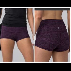 Lululemon Wunder Short *Full-On Luxtreme 2" Salt Dark Mystic Black size 6 in EUC